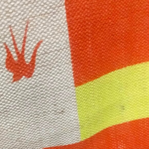 Loquita Orange/Yellow/Cream Fabric Tote Bag - Picture 9 of 11